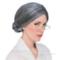 masquerade cosplay grandma grey hair bun bob funny design party decoration show FC90122